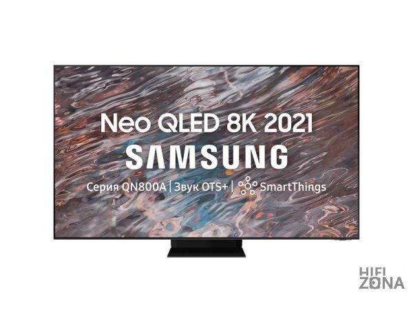 65" Телевизор Samsung QE65QN800BXCE 2022 Neo QLED, QLED, HDR RU, нержавеющая сталь